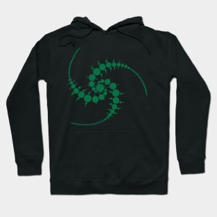 Spiral green crop circle Hoodie